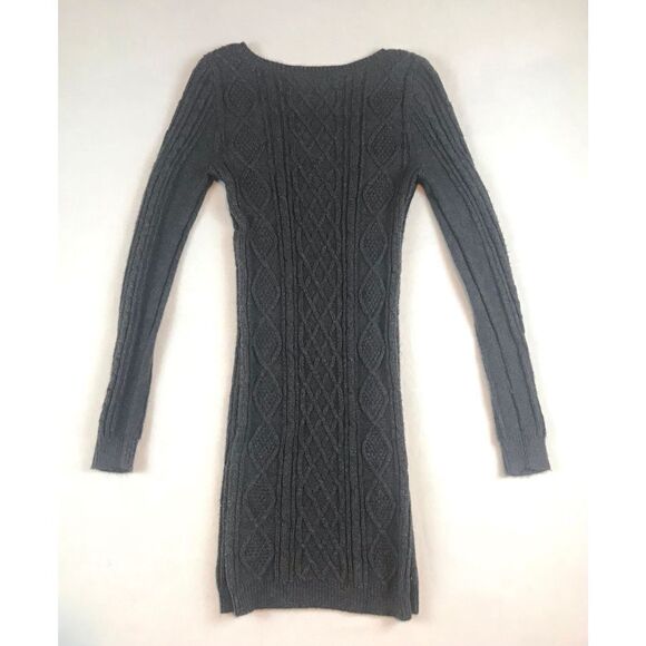 Abercrombie &‎ Fitch Pebble Grey Cotton Knit Sweater Dress - Picture 11 of 11